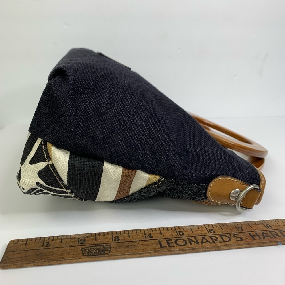 Relic Animal Print Patchwork Front Solid Black Ba… - image 5